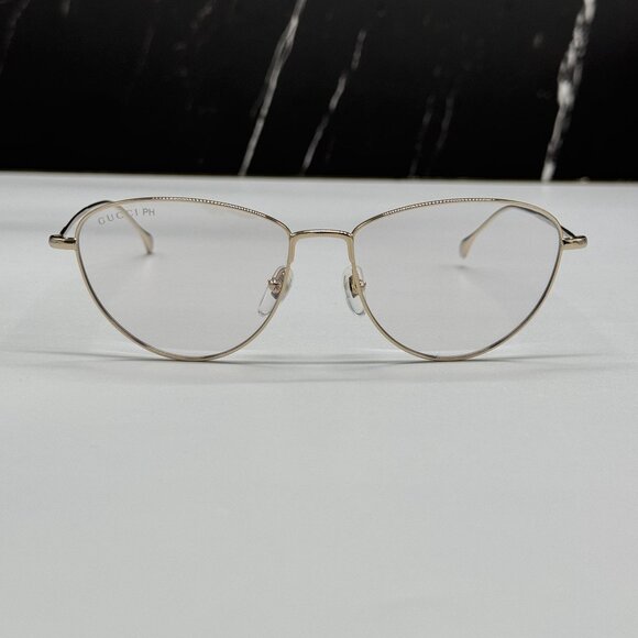 NEW GUCCI GG1185S 001 GUCCI GOLD WOMEN EYEWEAR TRANSITION LENSES EYEWEAR - Picture 5 of 12